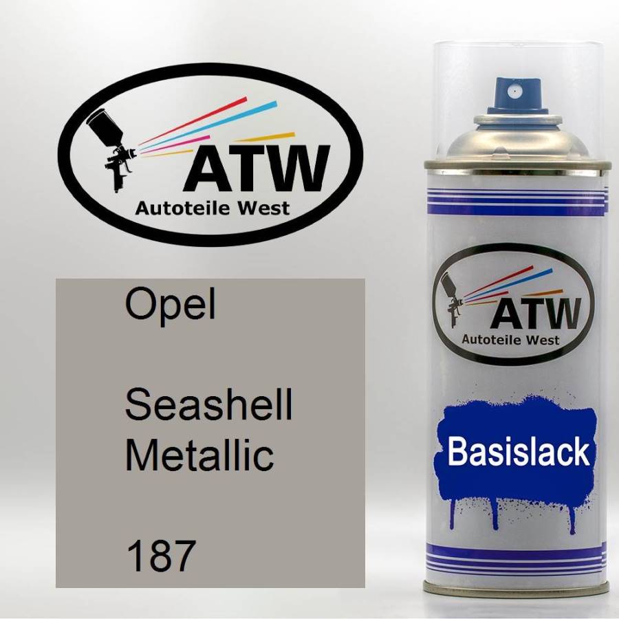 Opel, Seashell Metallic, 187: 400ml Sprühdose, von ATW Autoteile West.